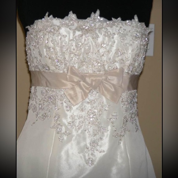 NEW - 12 - Wedding Dress - French Taffeta, Ivory/Vienna Cream - Maggie Sottero - Picture 7 of 16